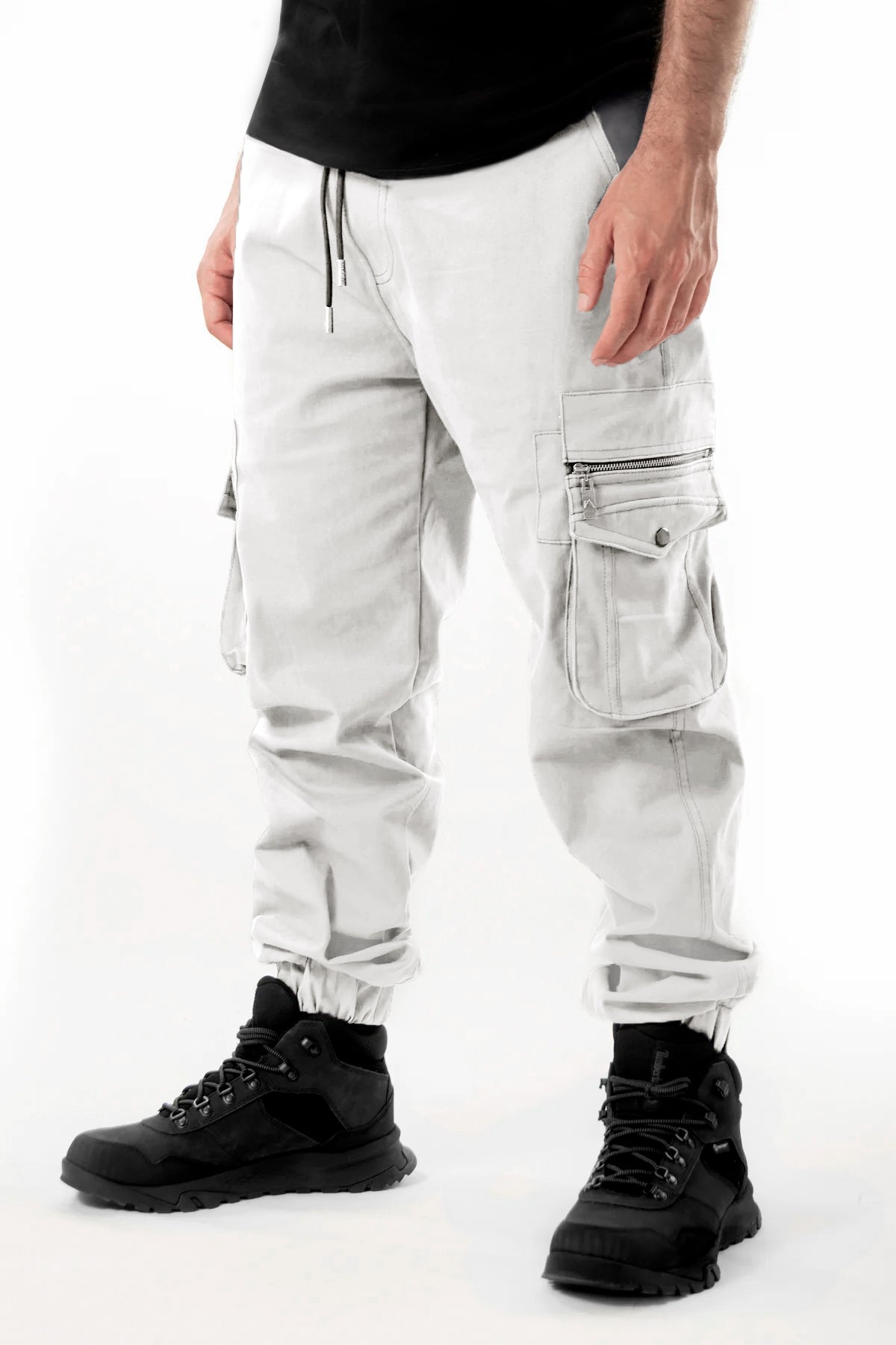 Jogger Cargo Xpand - Tapered Fit, White