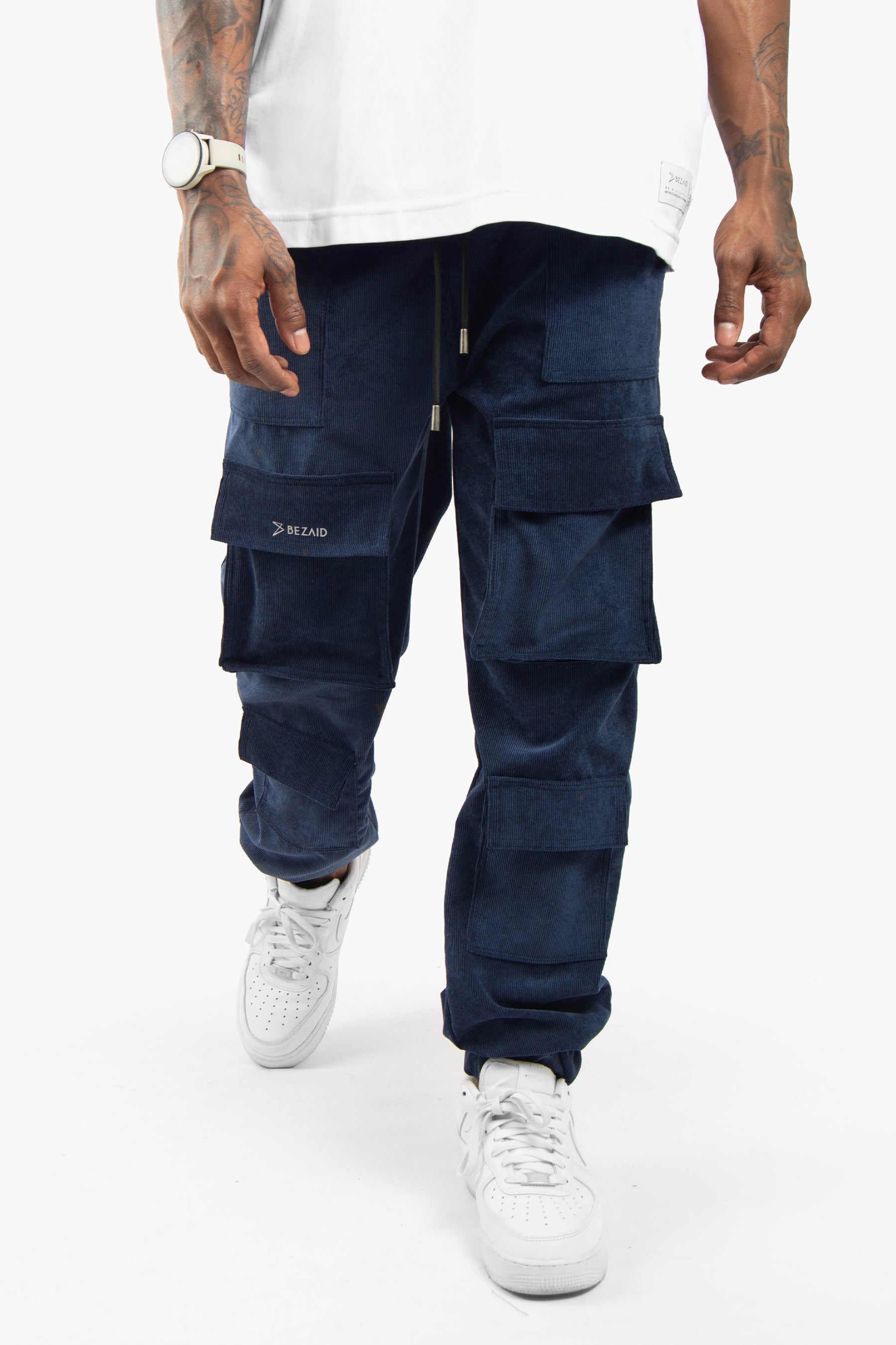 Corduroy Cargo Jogger - Deep Blue