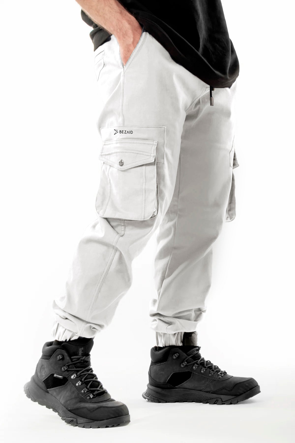 Jogger Cargo Xpand - Tapered Fit, White