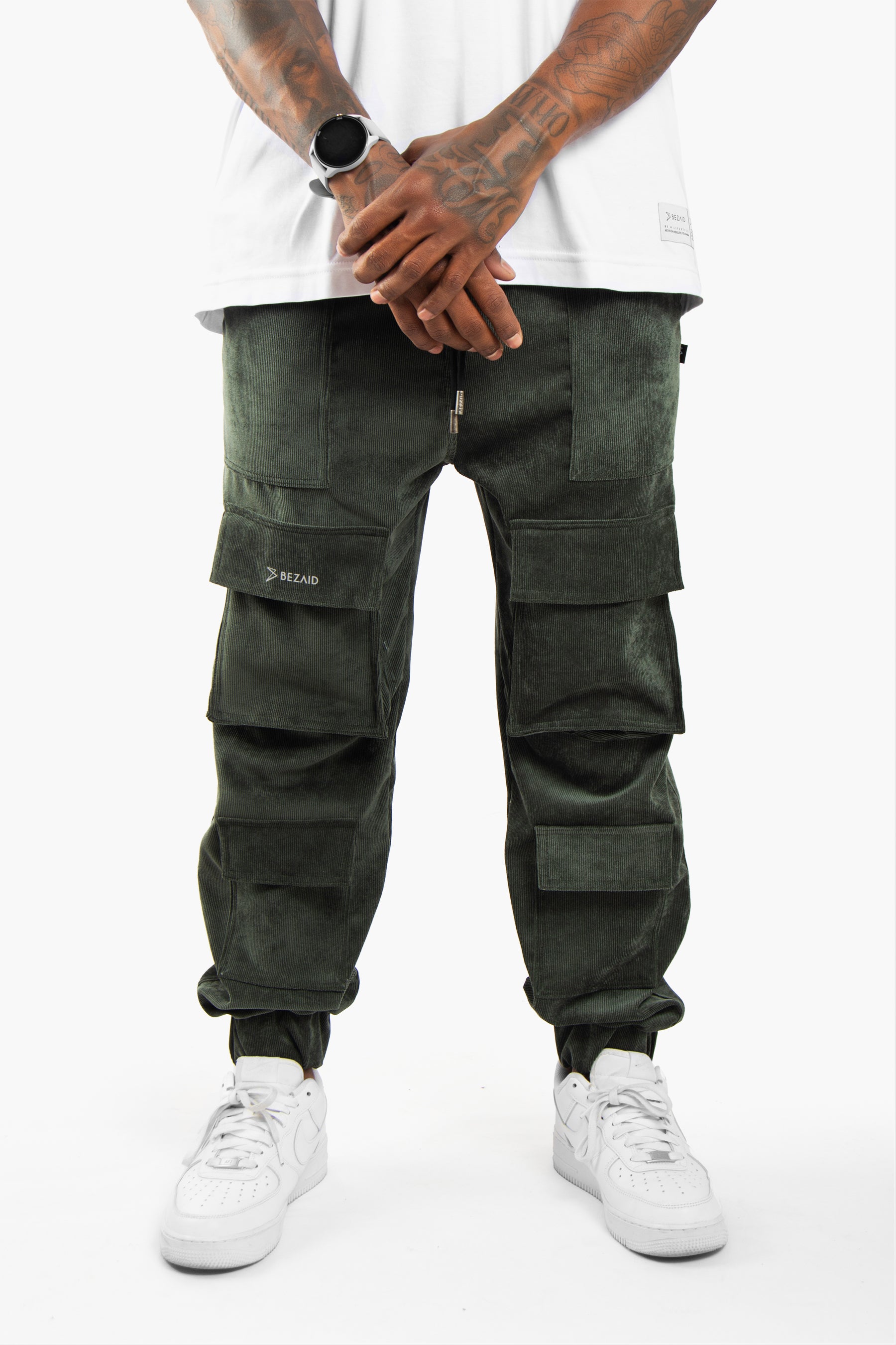 Corduroy Cargo Jogger - Deep Green