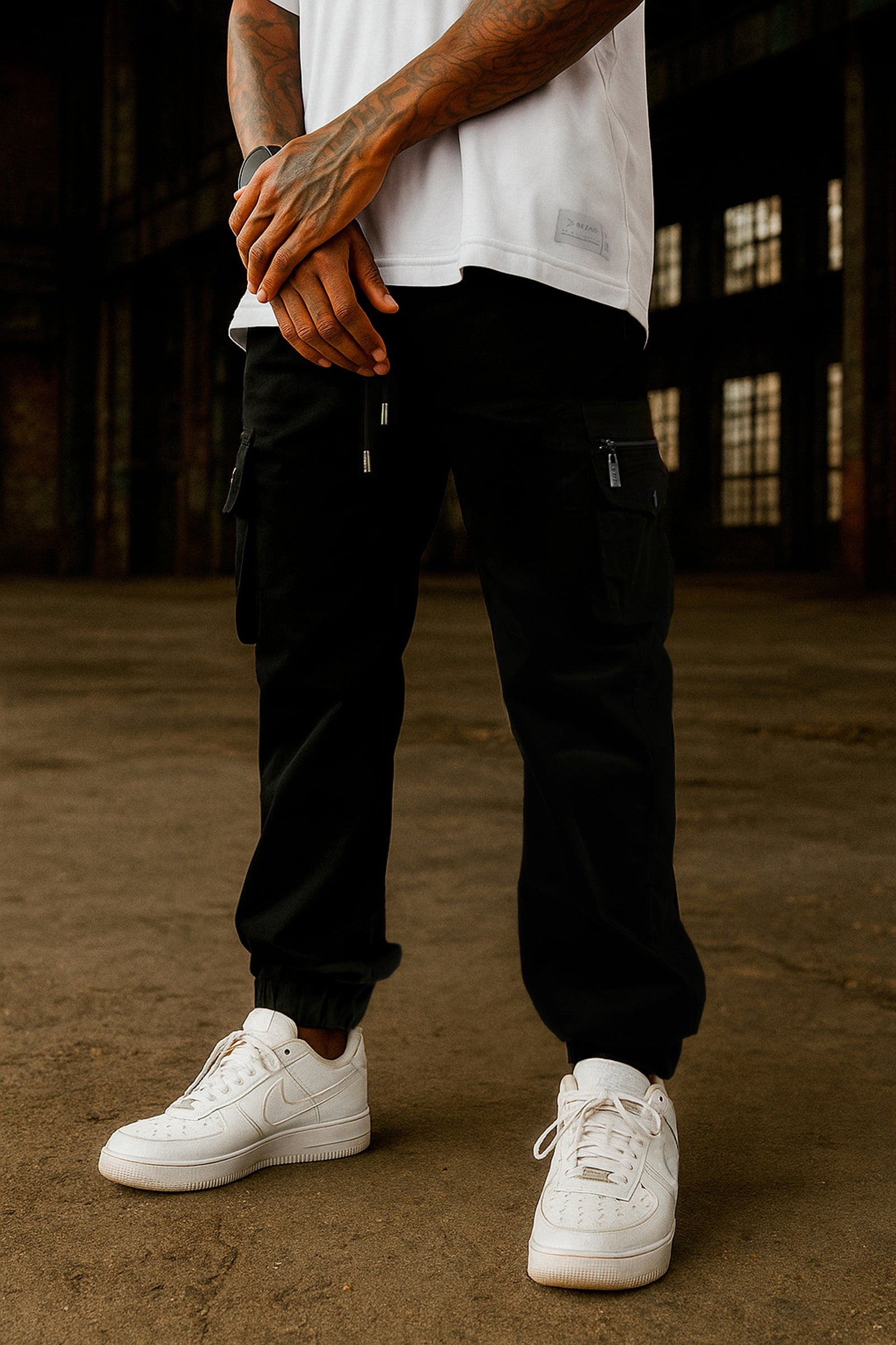 Jogger Cargo Xpand - Tapered Fit, Black